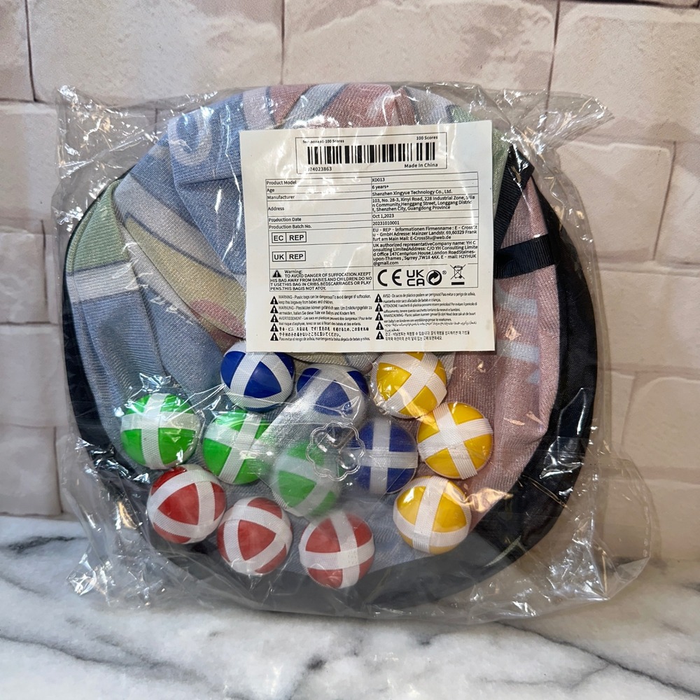 XD013 Kids Sticky Ball Dart Board Game Set Collapsible Target with 10 Balls